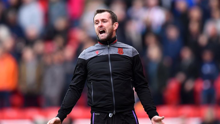 Nathan Jones watches on during the entertaining 2-2 draw with Sheff Utd