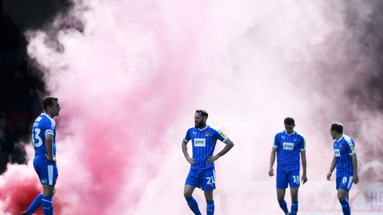 SWINDON, ENGLAND - MAY 04: during the Sky Bet League Two match between Swindon Town and Notts County at County Ground on May 4, 2019 in Swindon, United Kingdom. (Photo by Alex Davidson/Getty Images)