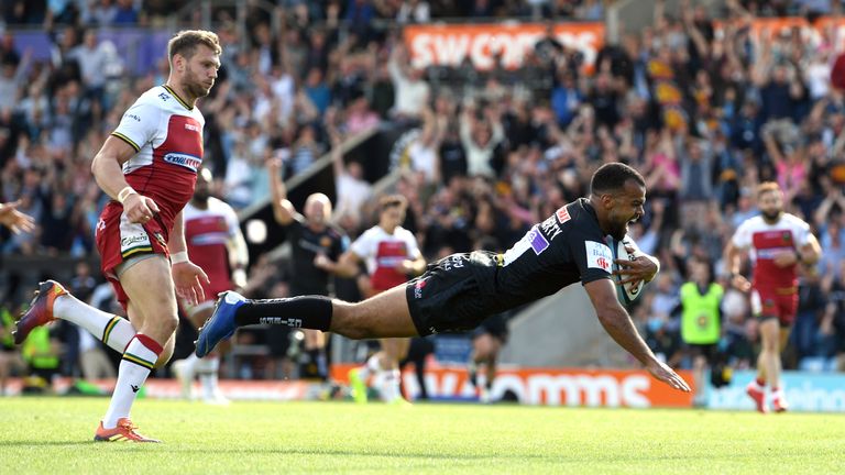 Tom O'Flaherty scored a sensational solo try as Exeter notched six in their semi-final win over Northampton on Saturday