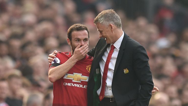 Juan Mata and Ole Gunnar Solskjaer