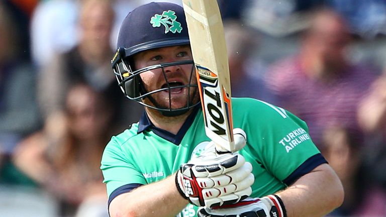 Paul Stirling playing ODI cricket for Ireland