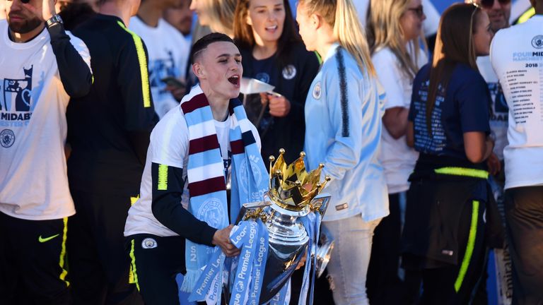 18 year-old Phil Foden has made 13 Premier League appearances for Manchester City this campaign.