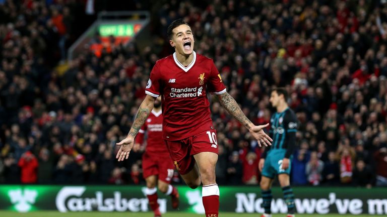 Philippe Coutinho left Liverpool for £146m in January 2018