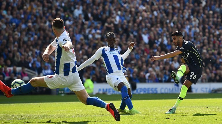 Riyad Mahrez makes it 3-1 to Man City