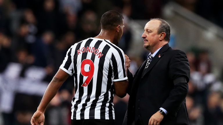 Rafael Benitez hopes to get clarity on Salomon Rondon's future at Newcastle within a fortnight  