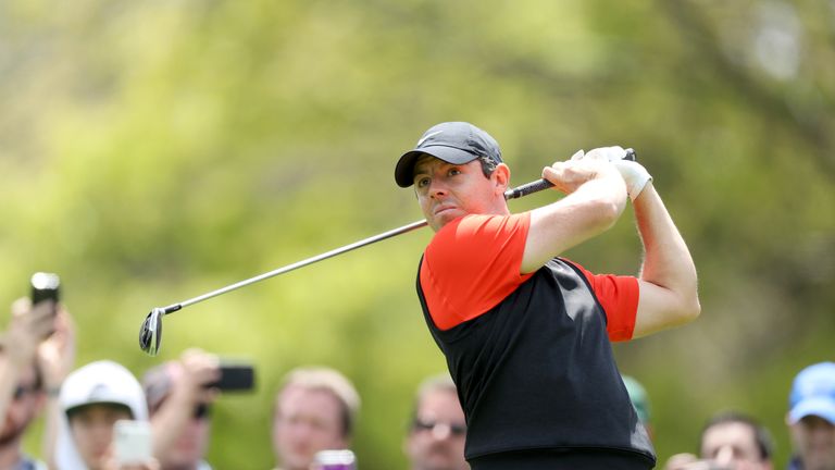 Rory McIlroy during the first round of the PGA Championship
