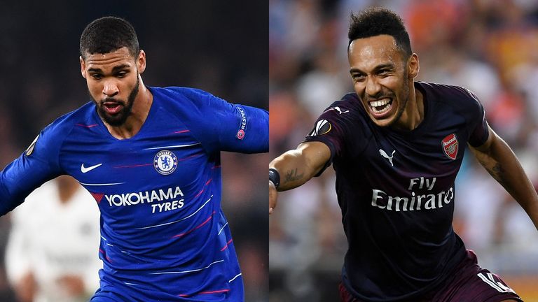 Ruben loftus-cheek Pierrer-Emerick Aubameyang chelsea arsenal