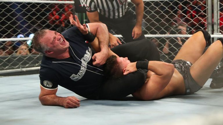 Shane McMahon took on The Miz in a brutal steel cage match