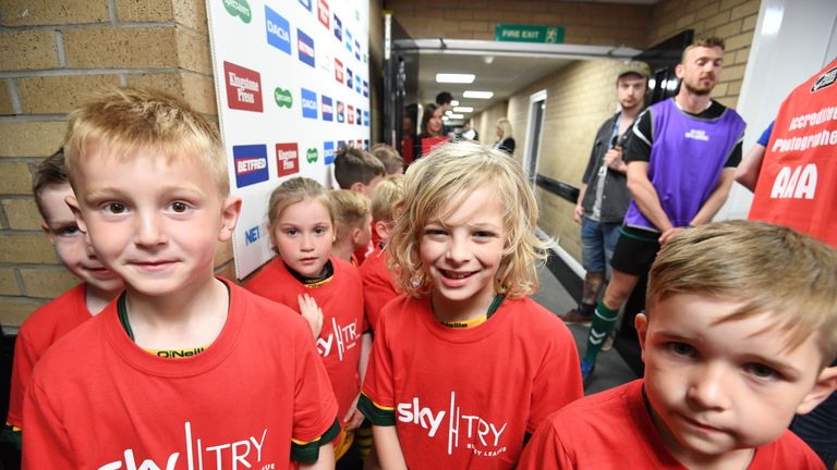 Children enjoy experiencing the game of rugby league at Magic Weekend.