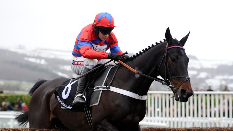 Barry Geraghty riding Sprinter Sacre on their way to winning The Victor Chandler Steeple Chase