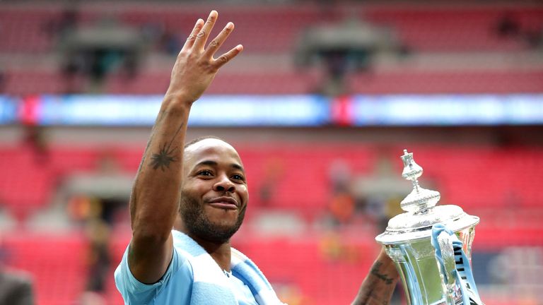 Sterling after City's 6-0 win against Watford in the FA Cup final