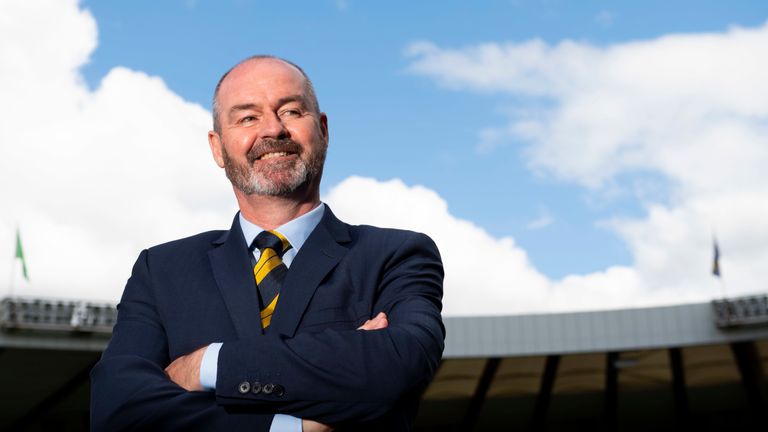 Steve Clarke is unveiled as the new Scotland manager at Hampden