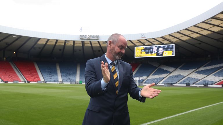 Steve Clarke after being appointed manager of the Scottish national team