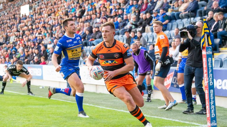 Watch all the key moments from Castleford Tigers' win away to Leeds Rhinos in Thursday's Super League game.