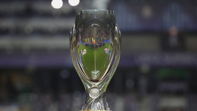  during the UEFA Super Cup between Real Madrid and Atletico Madrid at Lillekula Stadium on August 15, 2018 in Tallinn, Estonia.