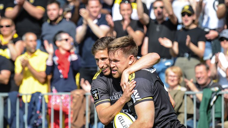 Vincent Rattez, left, shone for La Rochelle in their thrashing of Bordeaux