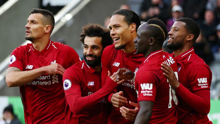 Virgil van Dijk opened the scoring for Liverpool against Newcastle