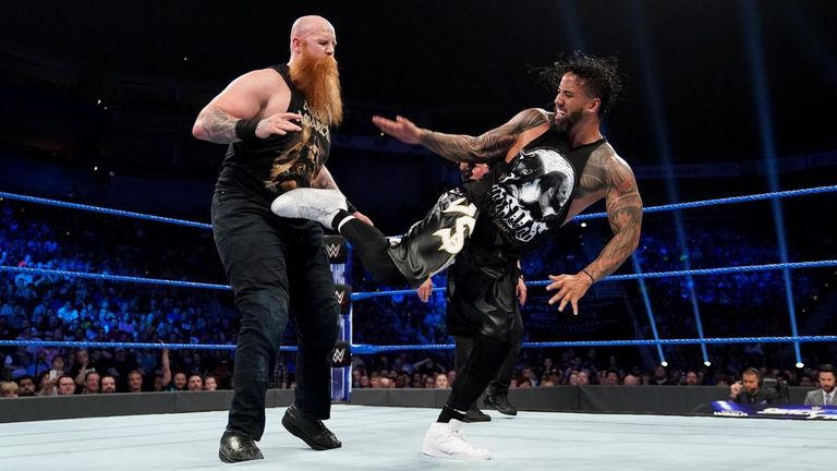 the usos face rown and daniel bryan on smackdown