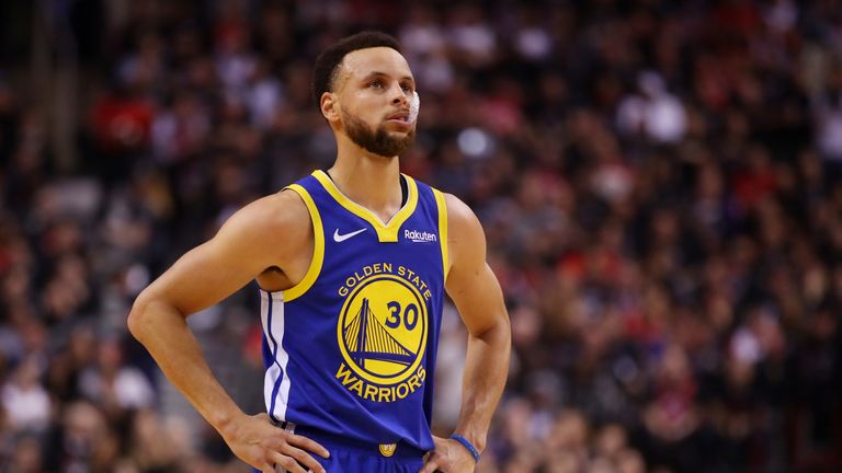Stephen Curry during Game 1 against the Toronto Raptors