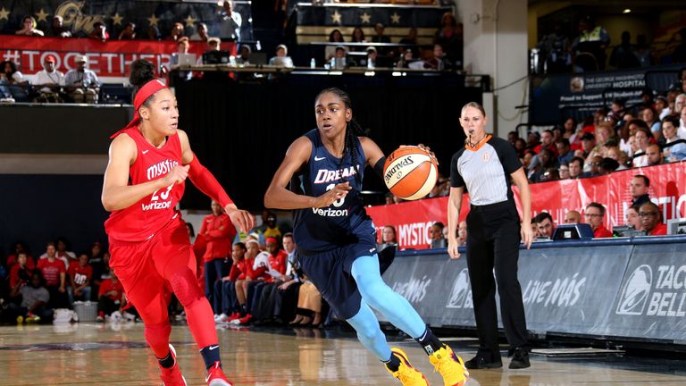 Tiffany Hayes in action against the Washington Mystics