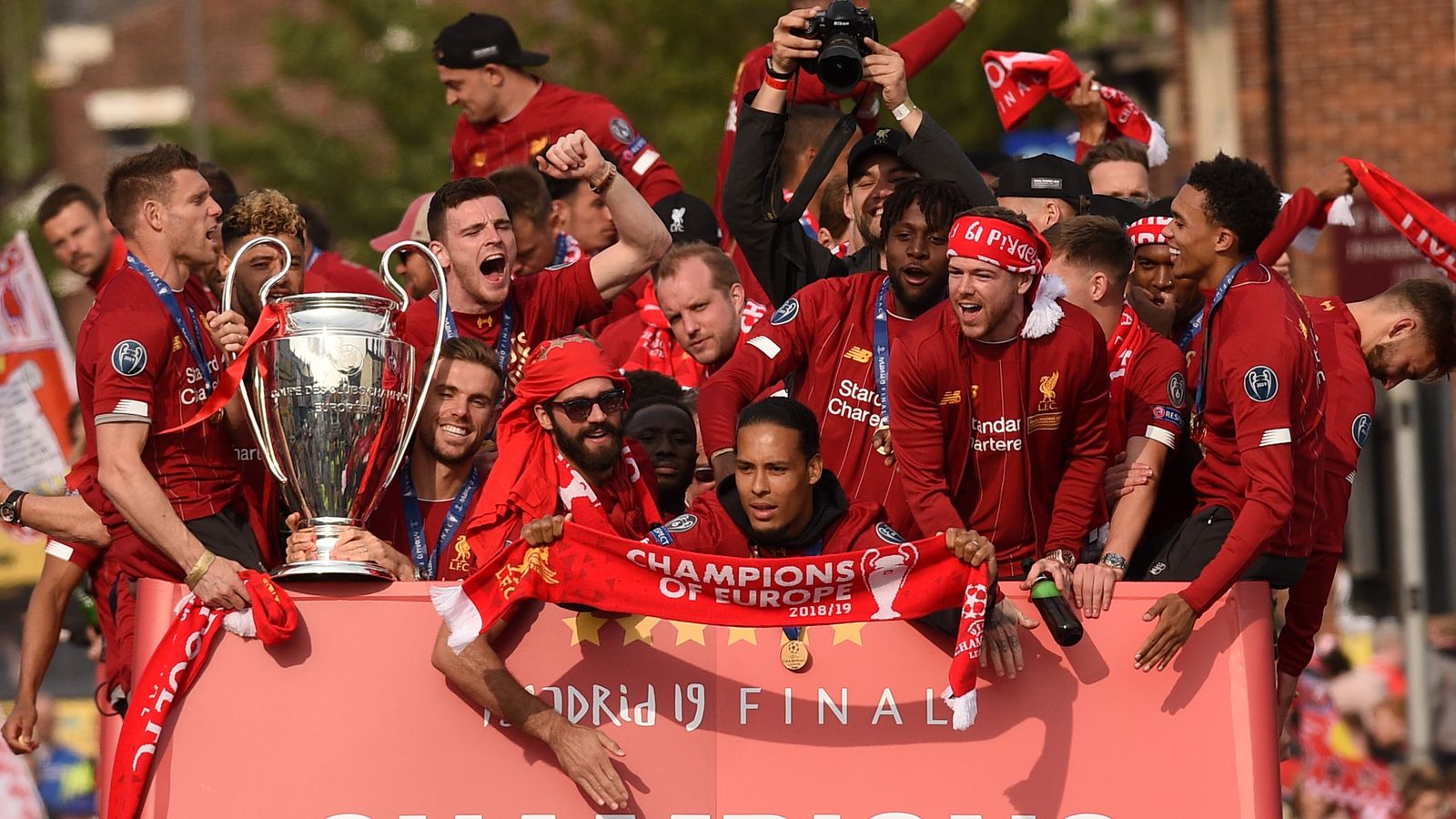 Champions League winners Liverpool enjoy heroes' welcome ...