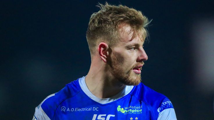 Picture by Alex Whitehead/SWpix.com - 21/02/2019 - Rugby League - Betfred Super League - Wakefield Trinity v Catalans Dragons - The Mobile Rocket Stadium, Wakefield, England - Wakefield's Tom Johnstone.