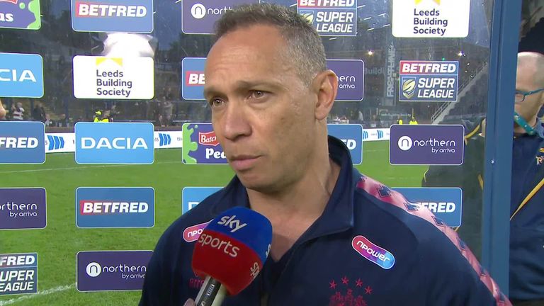 Wigan Warriors head coach Adrian Lam speaks to Sky Sports after his side's 23-14 win at Leeds on Friday