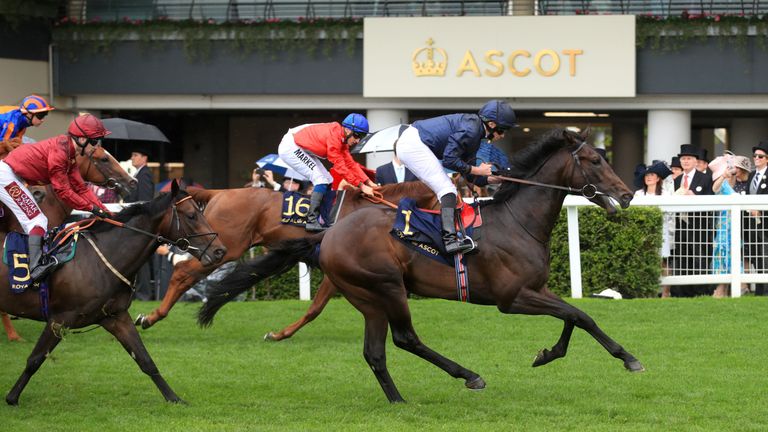 Arizona and Ryan Moore win the Coventry Stakes