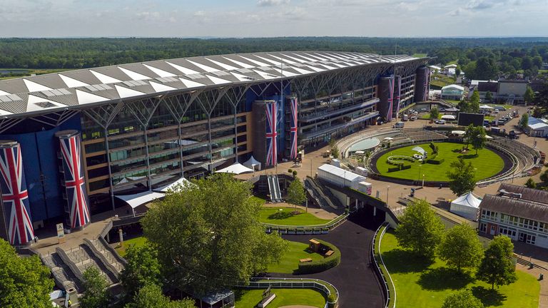 An aerial view of Ascot Racecourse in Berkshire ahead of the Royal Ascot meeting which starts on Tuesday June 18, 2019. PRESS ASSOCIATION Photo. Issue date: Tuesday June 11, 2019. Photo credit should read: Steve Parsons/PA Wire