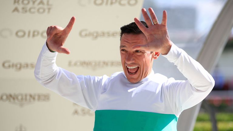 Frankie Dettori wins the leading jockey award during day five of Royal Ascot