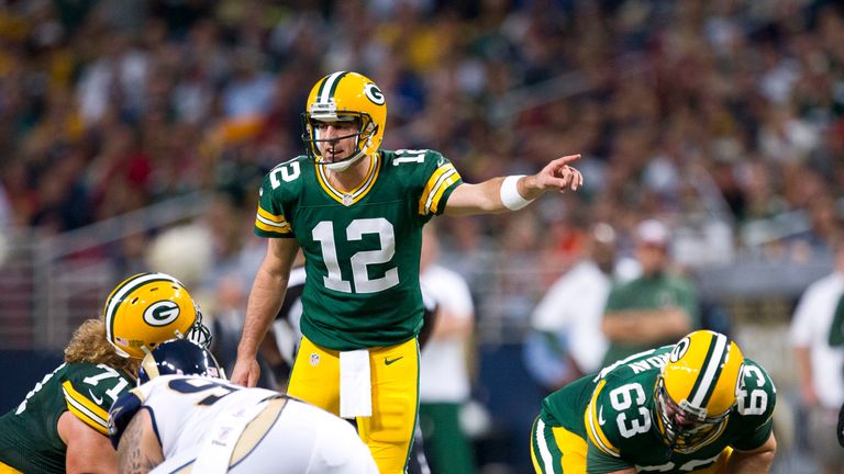 Rodgers has frequently called plays from the line throughout his entire career