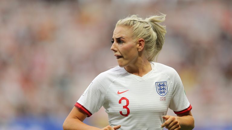 Alex Greenwood of England during the 2019 FIFA Women&#39;s World Cup France group D match between England and Scotland at Stade de Nice on June 09, 2019 in Nice, 