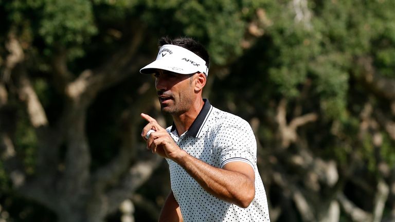 Alvaro Quiros during the second round of the Andalucia Masters