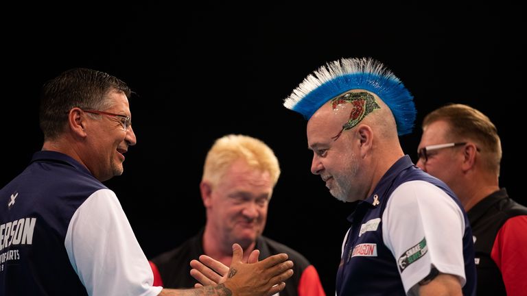 Gary Anderson and Peter Wright produced an imperious display against Denmark in their opener