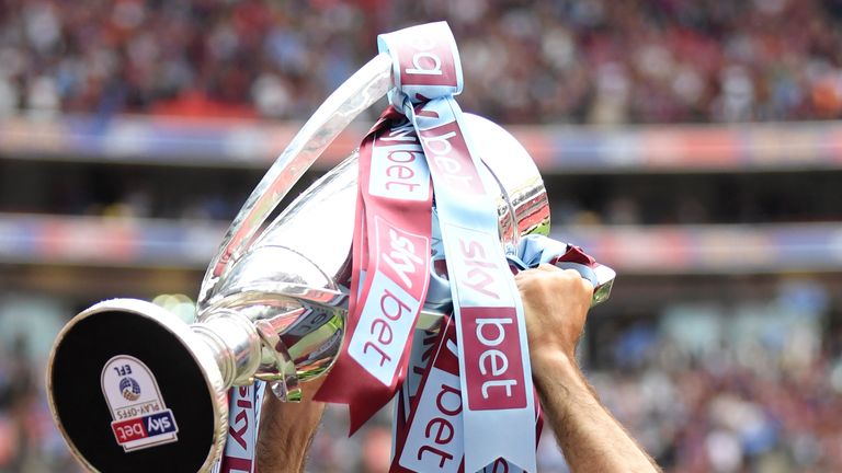 Mile Jedinak celebrates winning promotion to the Premier League with Aston Villa.