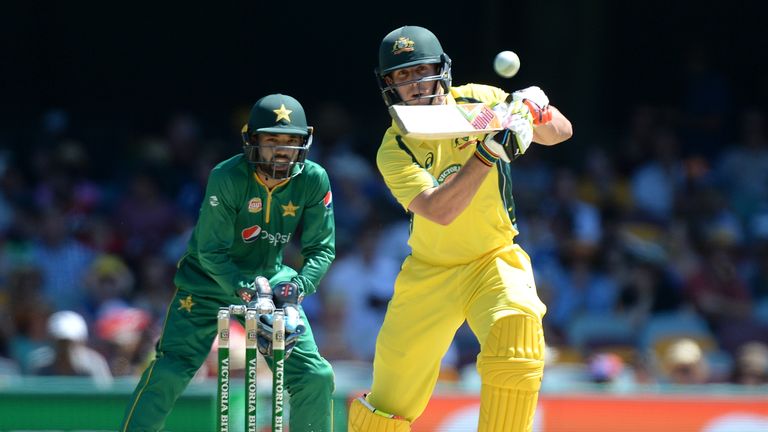 Mitch MARSH during game one of the One Day International series between Australia and Pakistan at The Gabba on January 13, 2017 in Brisbane, Australia.