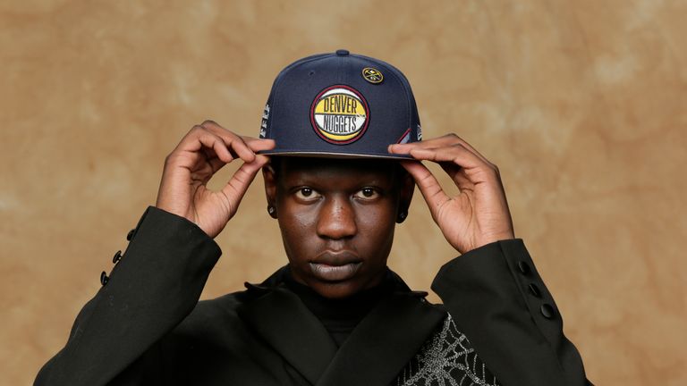 Bol Bol poses for a portrait after being drafted by the Denver Nuggets at the 2019 NBA Draft on June 20, 2019 at Barclays Center in Brooklyn, New York.