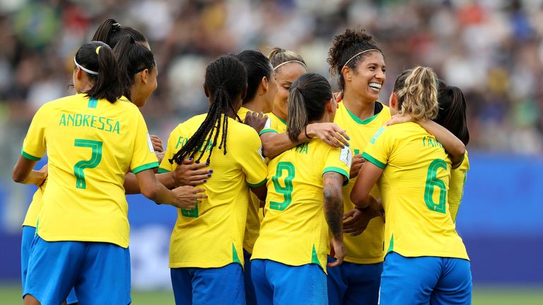 Brazilian veteran Cristiane scored Brazil's first World Cup hat-trick in 20 years.