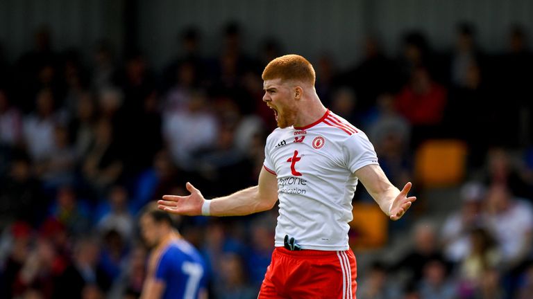 Cathal McShane celebrates his second goal