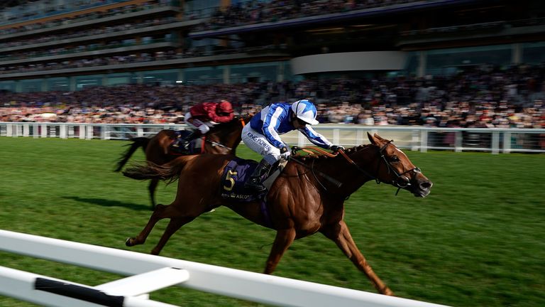 Cleonte wins the Queen Alexandra Stakes at Royal Ascot