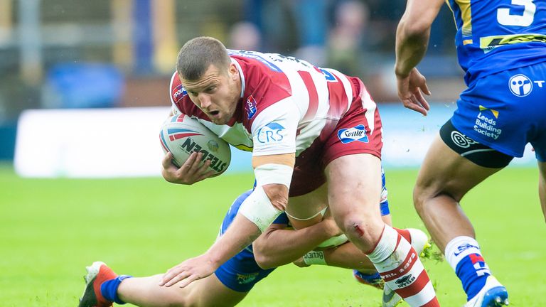 Wigan's Tony Clubb had one try ruled out before scoring one after the final hooter 