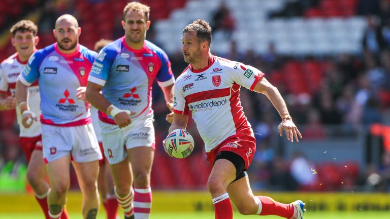 Picture by Alex Whitehead/SWpix.com - 26/05/2019 - Rugby League - Betfred Super League - 2019 Dacia Magic Weekend - Salford Red Devils v Hull Kingston Rovers - Anfield, Liverpool, England - Hull KR's Danny McGuire in action.