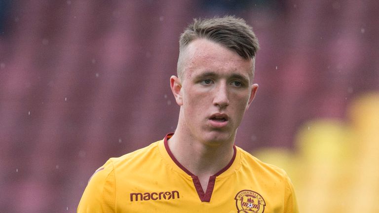Motherwell midfielder David Turnbull in action for the club