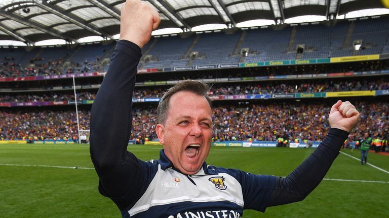Davy Fitzgerald celebrates at full-time