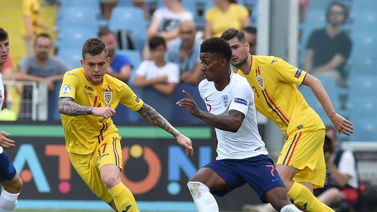 Demarai Gray during the 2019 UEFA U-21 Group X match between XX and XX at Dino Manuzzi Stadium on June 21, 2019 in Cesena, Italy.