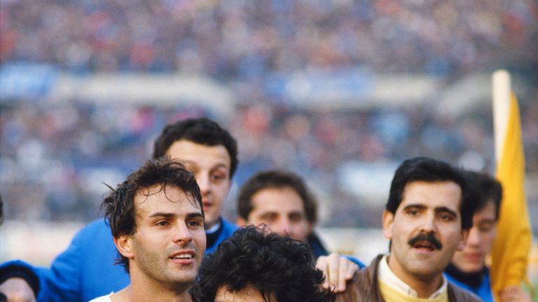 Napoli's Diego Maradona