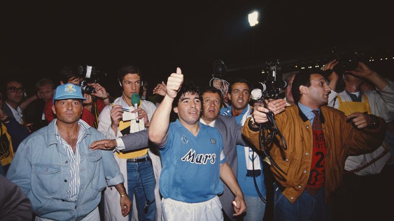 Napoli's Diego Maradona