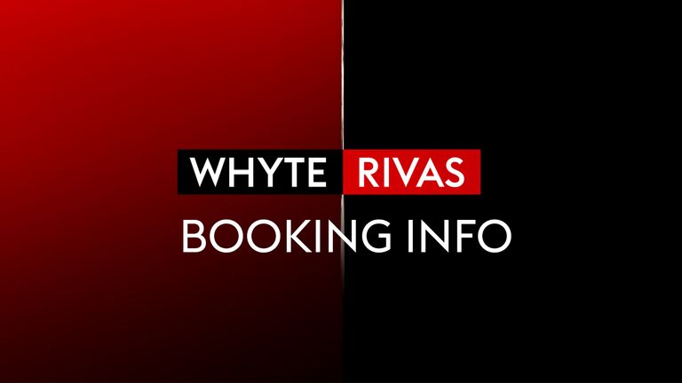 Whyte vs Rivas BOOKING INFO