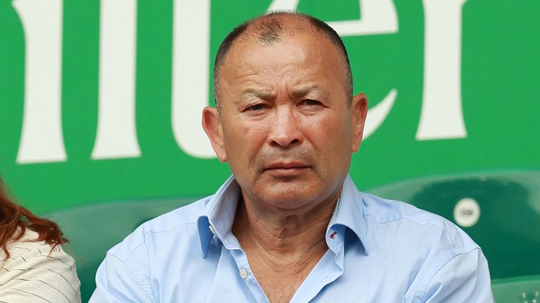 England head coach Eddie Jones was uninvolved in today's fixture and watched from the stands