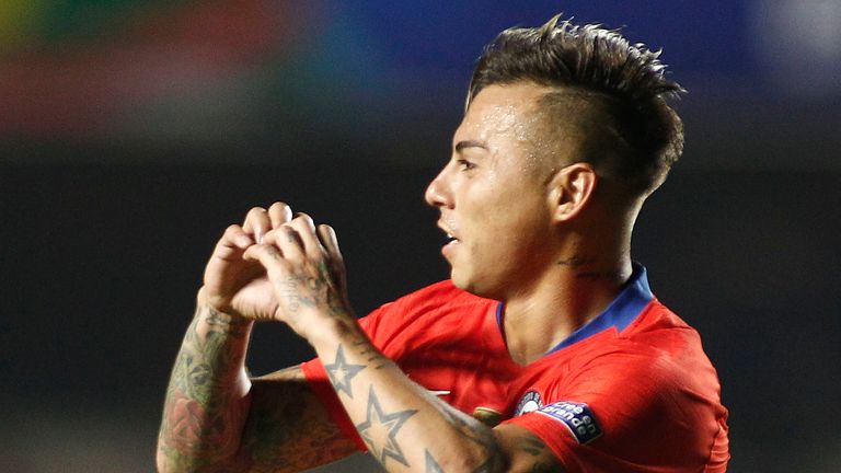 Eduardo Vargas has now scored at four different tournaments with Chile after his double against Japan